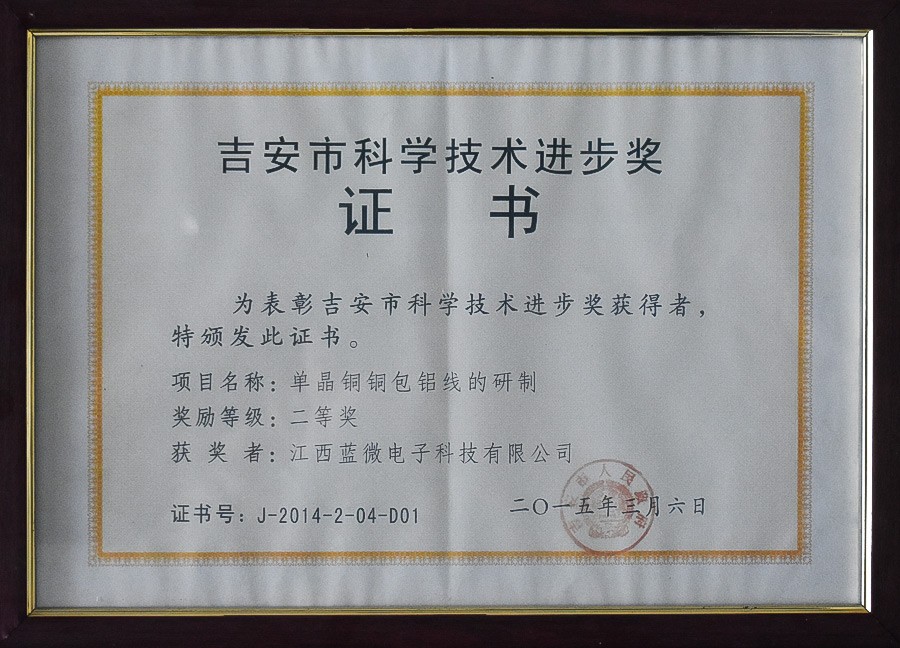吉安市科学技术进步奖